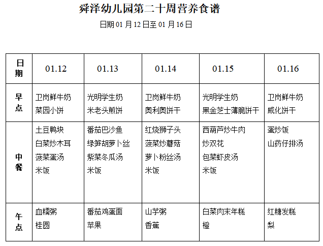 2025.9第二十周幼儿营养食谱