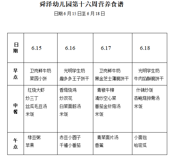 2026.03第十六周幼儿营养食谱